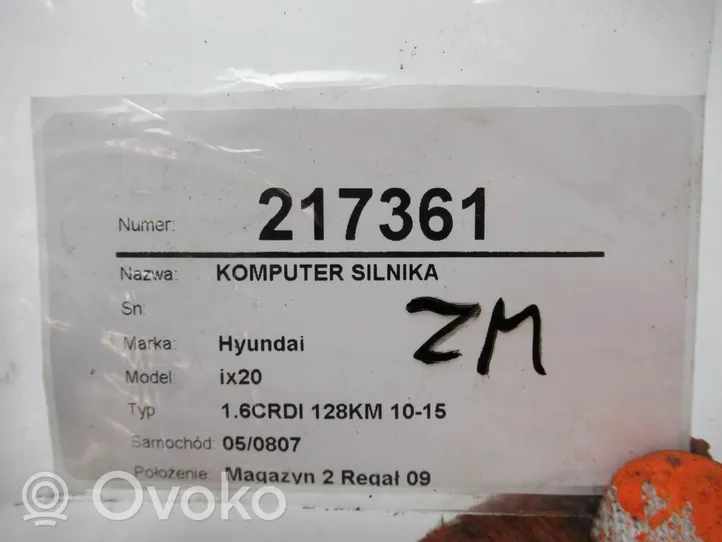 Hyundai ix20 Engine control unit/module ECU 0281017331