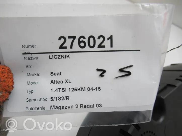 Seat Altea XL Tachimetro (quadro strumenti) 1P0920811F