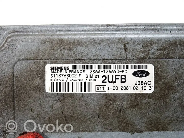 Ford Fiesta Motora vadības bloka ECU 2S6A-12A650-PC