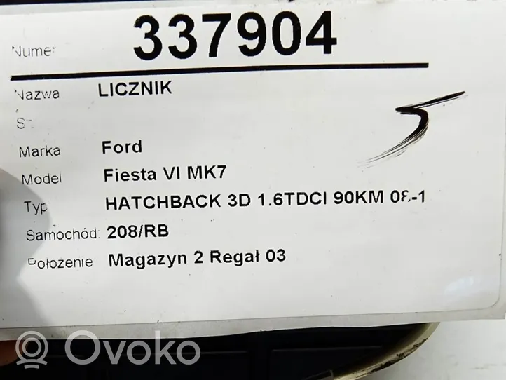 Ford Fiesta Compteur de vitesse tableau de bord 8A6T-10849-CE