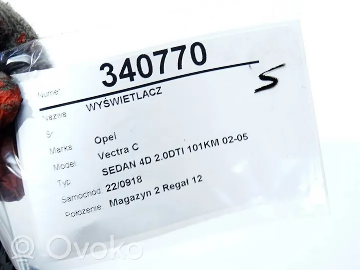 Opel Vectra C Écran / affichage / petit écran 13132282