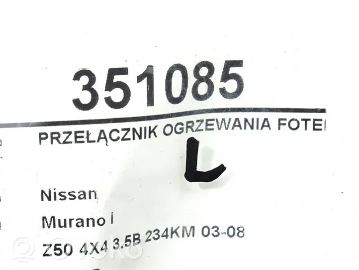 Nissan Murano Z50 Interrupteur de siège chauffant 