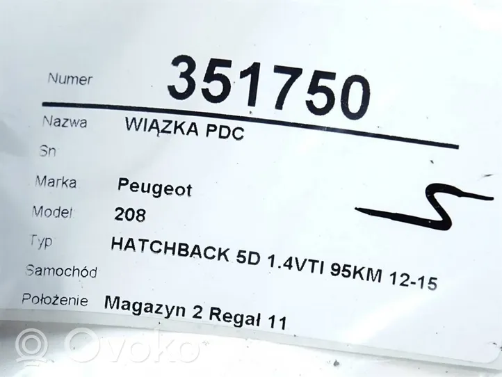 Peugeot 208 Cablaggio del sensore di parcheggio (PDC) 9674281480