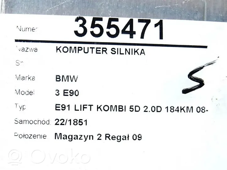 BMW 3 E90 E91 Galios (ECU) modulis 