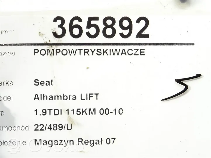 Seat Alhambra (Mk1) Set di iniettori 0414720038