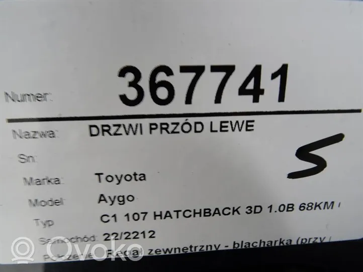 Toyota Aygo AB10 Drzwi przednie 