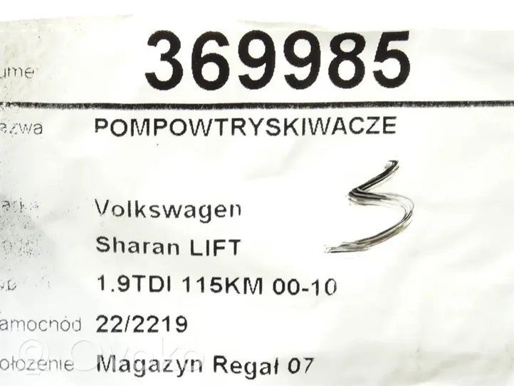 Volkswagen Sharan Wtryskiwacze / Komplet 0414720029