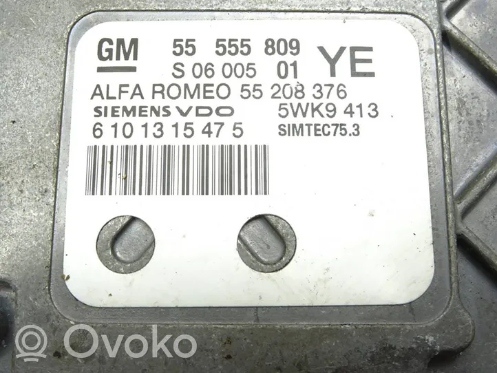 Alfa Romeo 159 Unité de commande, module ECU de moteur 55555809