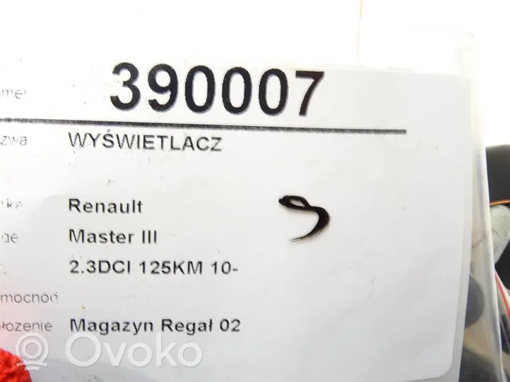 Renault Master III Monitor / wyświetlacz / ekran 