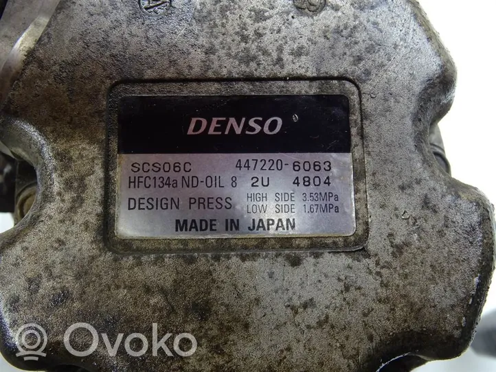 Toyota Yaris Compressore aria condizionata (A/C) (pompa) 447220-6063