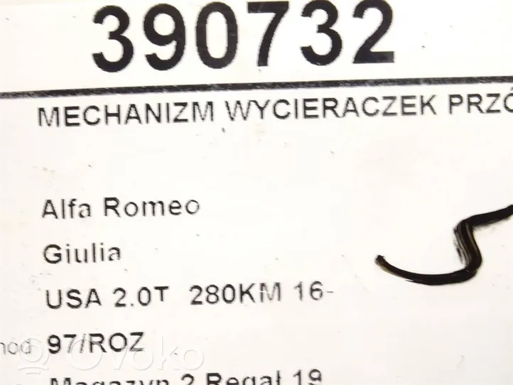 Alfa Romeo Giulia Stikla tīrītāja mehānisms komplekts 00505474320