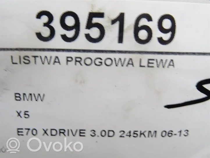 BMW X5 E70 Listwa progowa przednia / nakładka 7163555