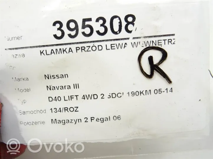 Nissan NP300 Rankenėlė atidarymo vidinė 