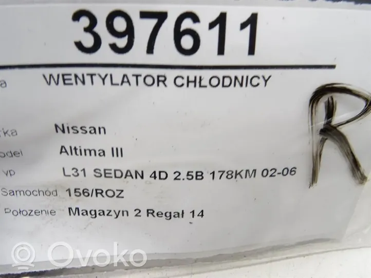 Nissan Altima Kit ventilateur 214818J110