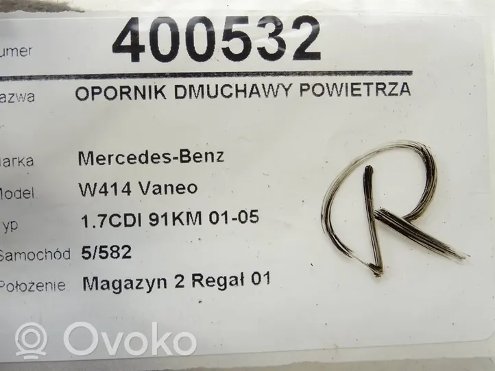 Mercedes-Benz Vaneo W414 Rezystor / Opornik dmuchawy nawiewu 