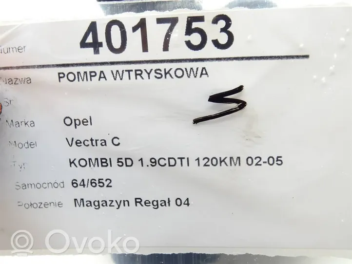 Opel Vectra C Fuel injection high pressure pump 0445010155