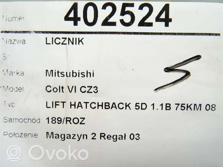 Mitsubishi Colt Licznik / Prędkościomierz 8100B021H