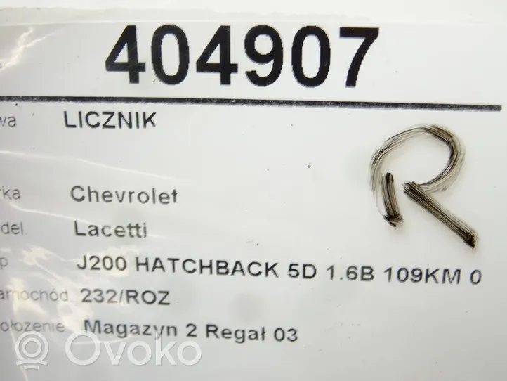 Chevrolet Lacetti Licznik / Prędkościomierz 96430919