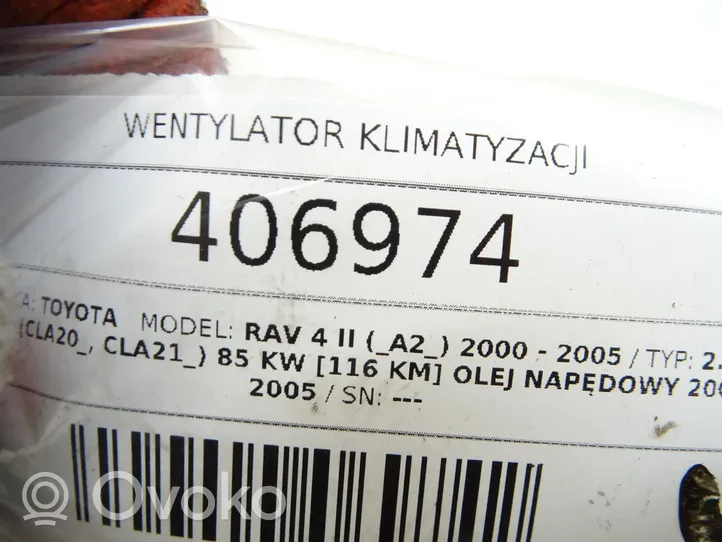 Toyota RAV 4 (XA20) Wentylator / Komplet 16363-28050