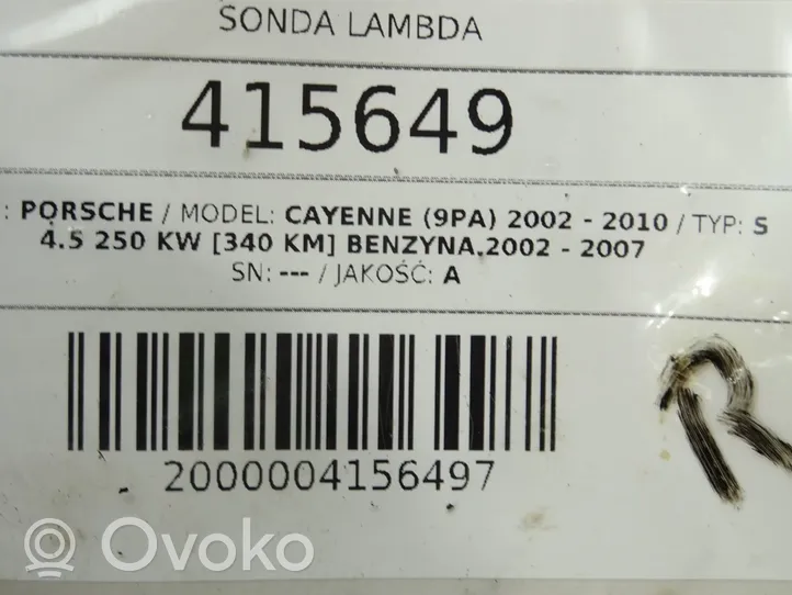 Porsche Cayenne (9PA) Sensore della sonda Lambda 94860612902