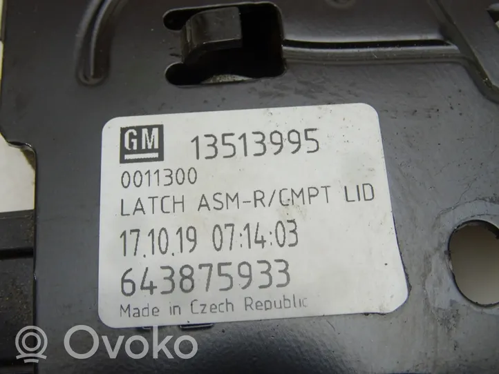 Opel Insignia A Takaluukun ulkopuolinen lukko 13513995