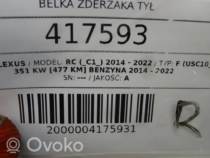 Lexus RC Belka zderzaka tylnego 