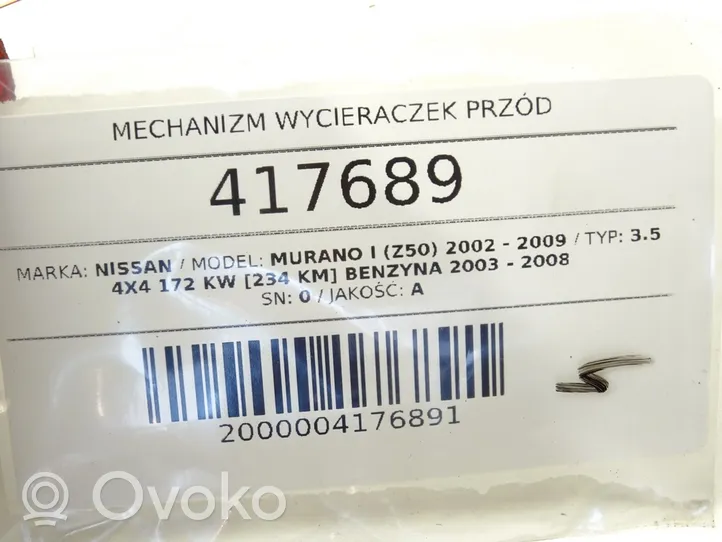 Nissan Murano Z50 Tringlerie et moteur d'essuie-glace avant 28810CA000