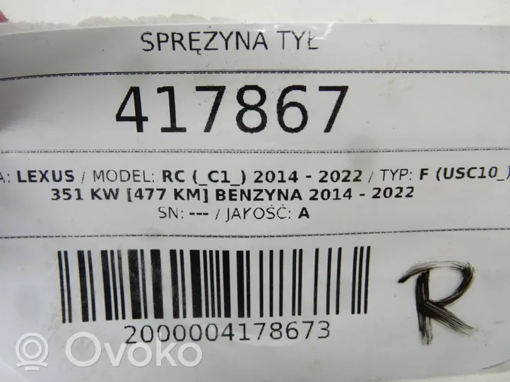 Lexus RC Sprężyna tylna 