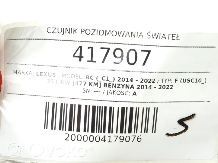 Lexus RC Czujnik poziomowania świateł osi przedniej 