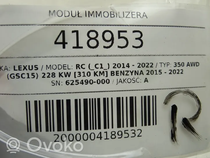 Lexus RC Autres unités de commande / modules 89784-53040