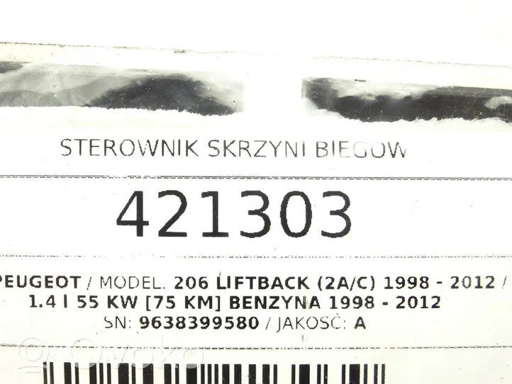 Peugeot 206 Sterownik / Moduł skrzyni biegów 9638399580