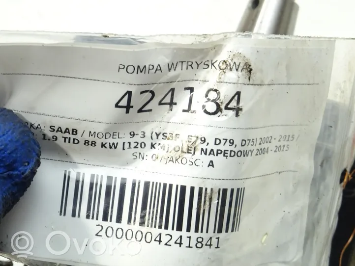 Saab 9-3 Ver2 Pompe d'injection de carburant à haute pression 0445010156