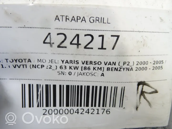 Toyota Yaris Verso Front grill 53111-52050