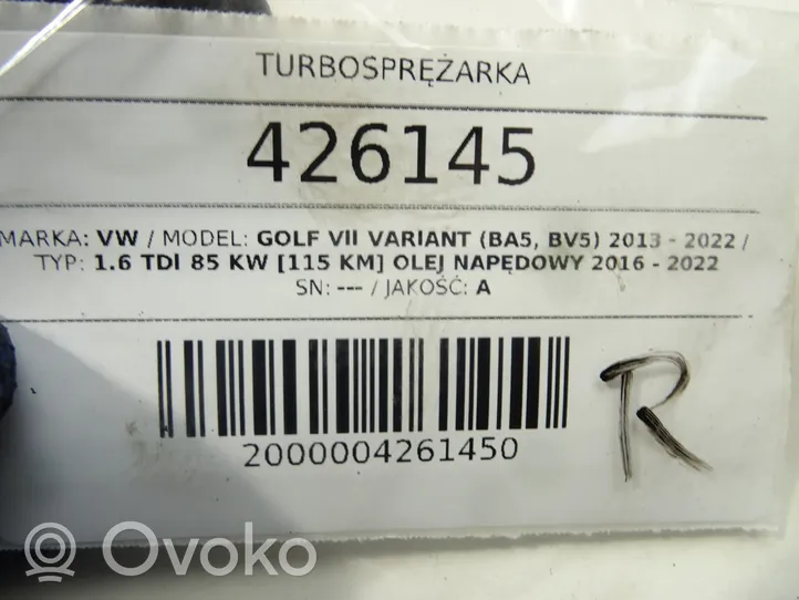 Volkswagen Golf VII Turbina 04L253020S