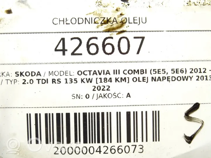 Skoda Octavia Mk3 (5E) Chłodnica oleju 03N117021