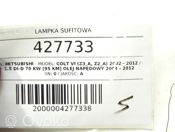 Mitsubishi Colt Kattokonsolin valaisinyksikön koristelista MR951589