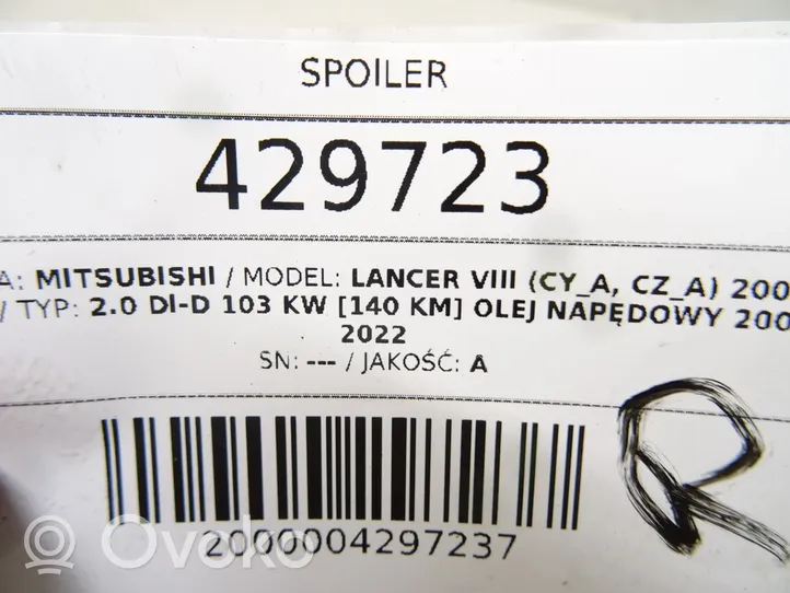 Mitsubishi Lancer VIII Takapuskurin alaosan lista 6515A120