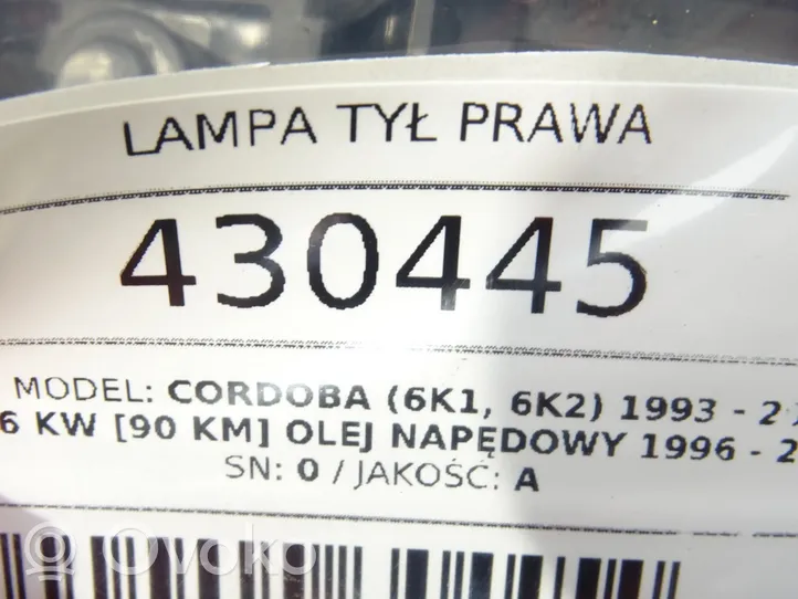 Seat Cordoba (6K) Lampa tylna 