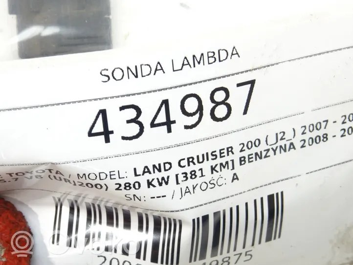 Toyota Highlander XU40 Lambda-anturi 89465-30370