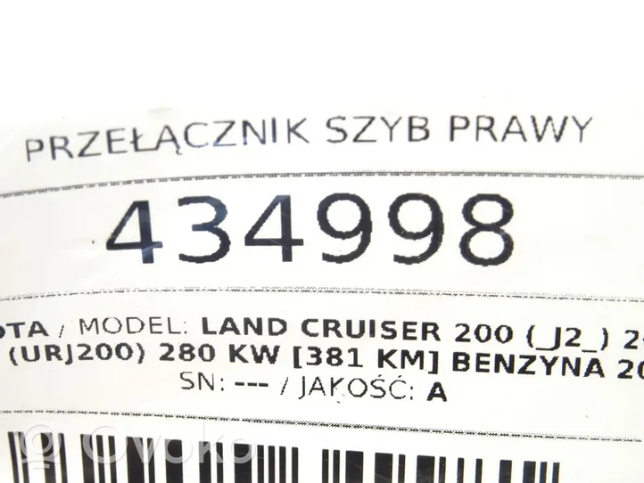 Toyota Highlander XU40 Przyciski szyb 192801