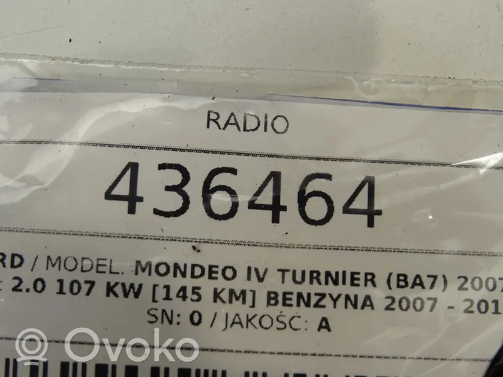 Ford Mondeo MK IV Unità principale autoradio/CD/DVD/GPS 7S7T-18C939-CA