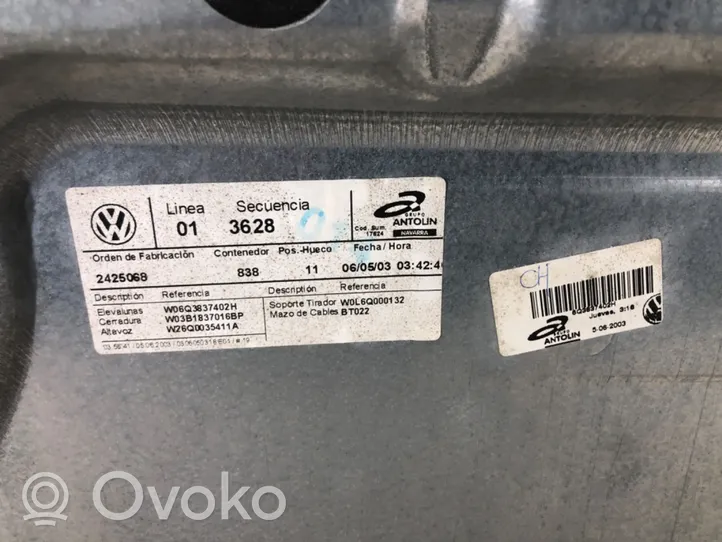 Volkswagen Polo IV 9N3 Elektryczny podnośnik szyby drzwi przednich 