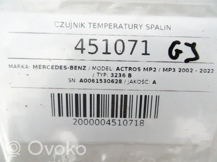 Mercedes-Benz Actros Išmetamųjų dujų temperatūros daviklis A0061530628