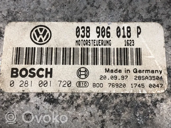 Volkswagen PASSAT B5 Moottorin ohjainlaite/moduuli (käytetyt) 038906018P