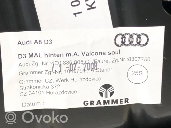 Audi A8 S8 D3 4E Istuimien ja ovien verhoilusarja 