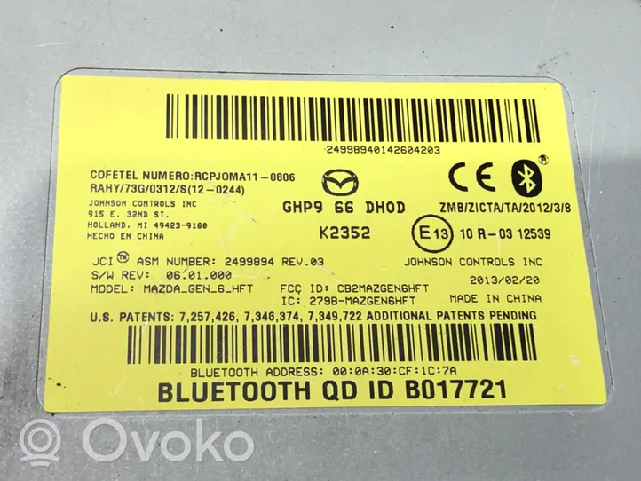 Mazda 6 Module unité de contrôle Bluetooth B017721