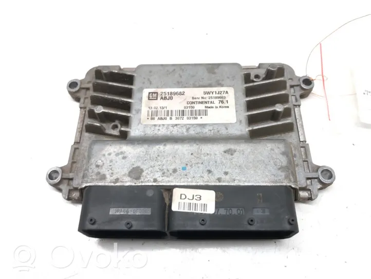 Chevrolet Cruze Unité de commande, module ECU de moteur 25189682