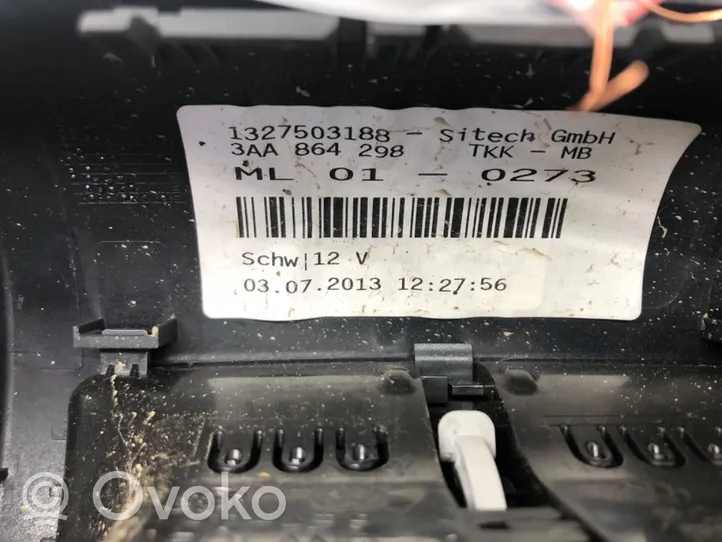 Volkswagen PASSAT CC Kratka nawiewu tylna tunelu środkowego 3AA864298