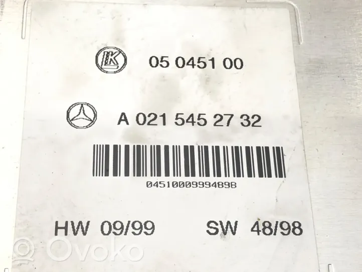 Mercedes-Benz S W220 Sterownik / Moduł haka holowniczego A0215452732