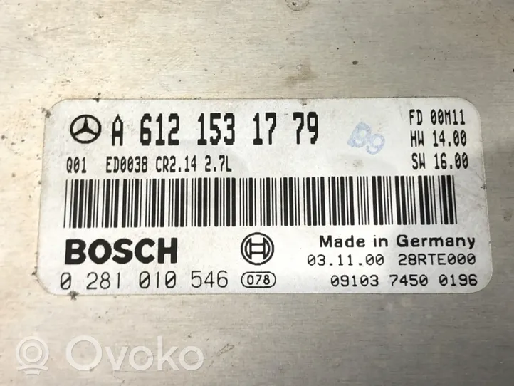 Mercedes-Benz ML W163 Komputer / Sterownik ECU silnika A6121531779